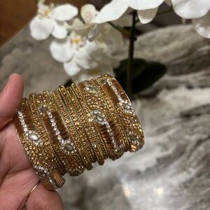 Elegant Gold and Silver Women's Bangles